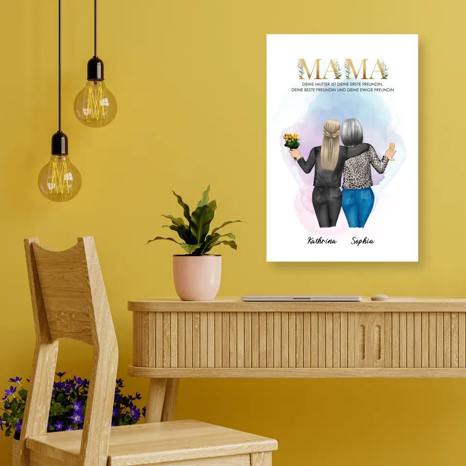 Personalisiertes Geschenk für Mama - Alu-Dibond