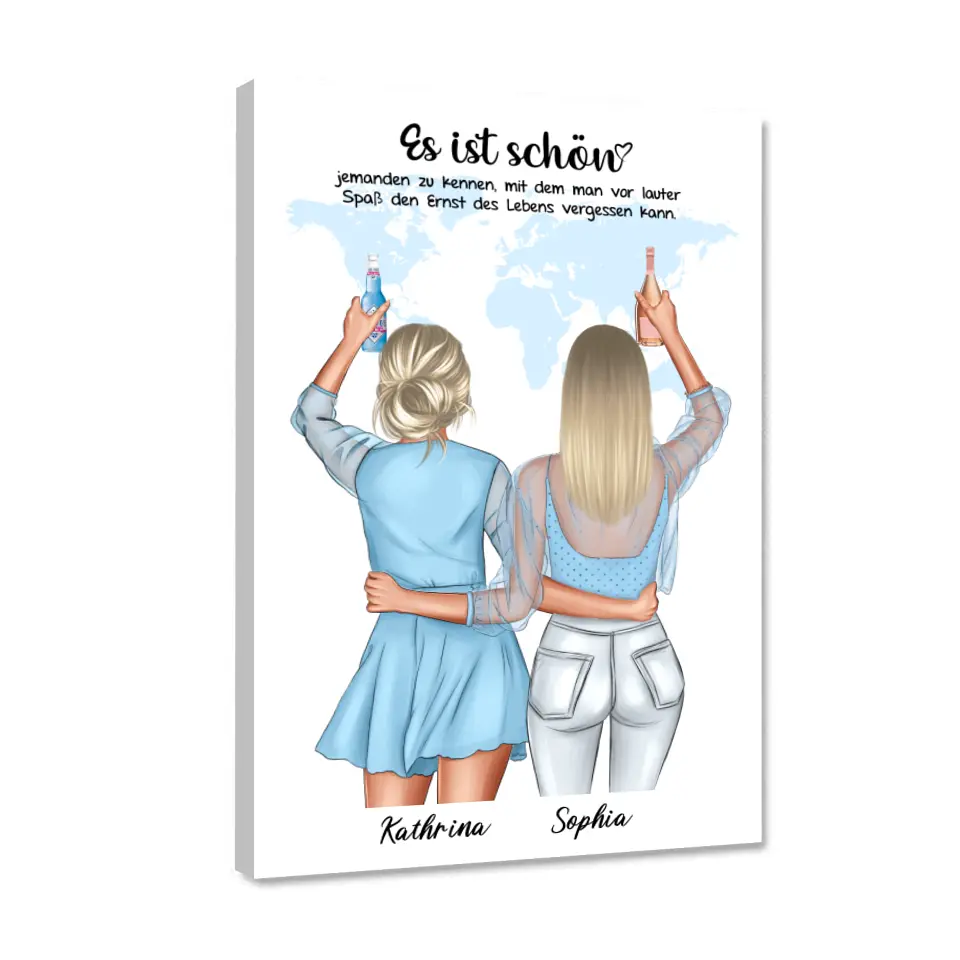 Geschenk Freundinnen für Ferngespräch - Alu-Dibond