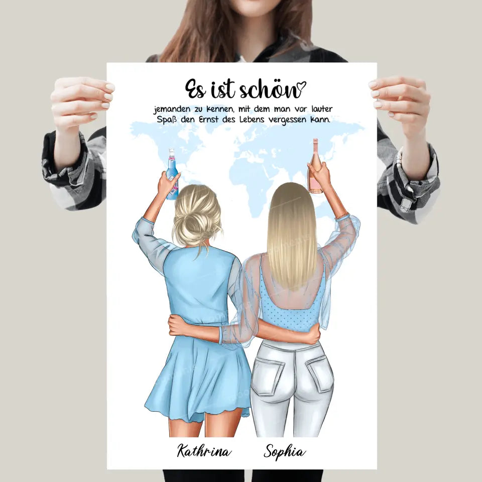 Geschenk Freundinnen für Ferngespräch - Alu-Dibond