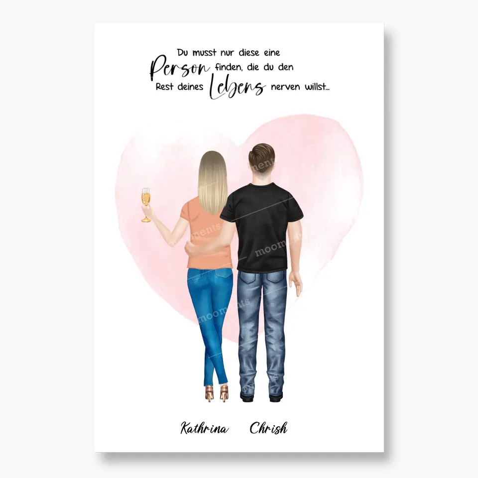 Geschenk für Pärchen - Alu-Dibond