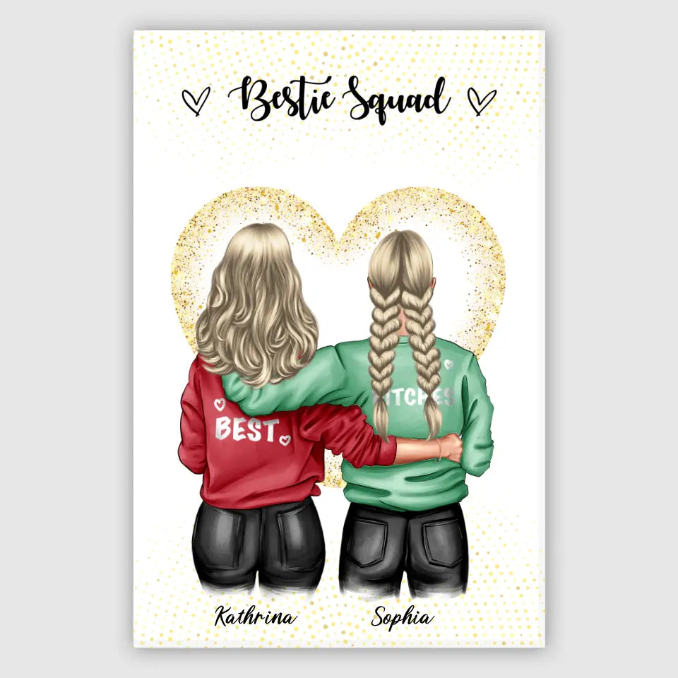 Spezial Freundinnen Geschenk - Leinwand