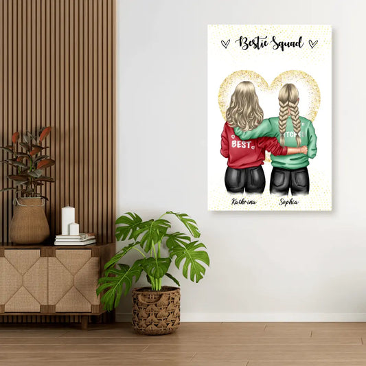 Spezial Freundinnen Geschenk - Leinwand