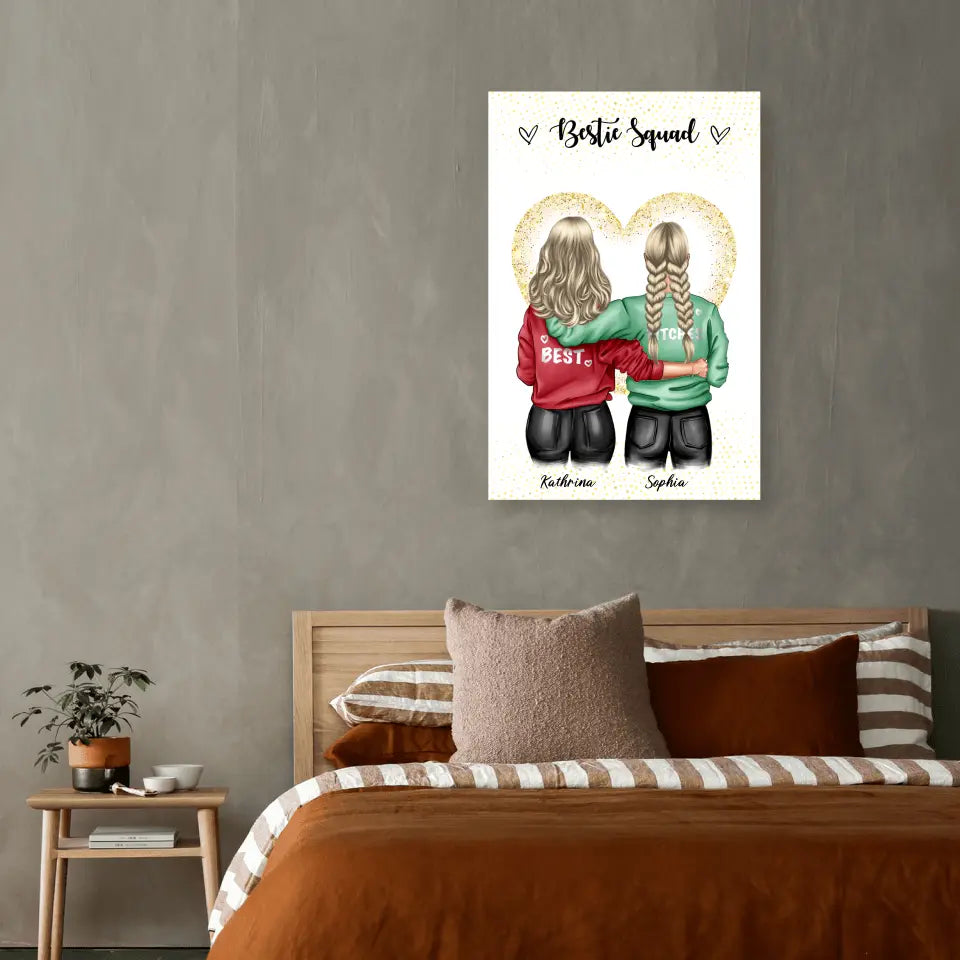 Spezial Freundinnen Geschenk - Leinwand