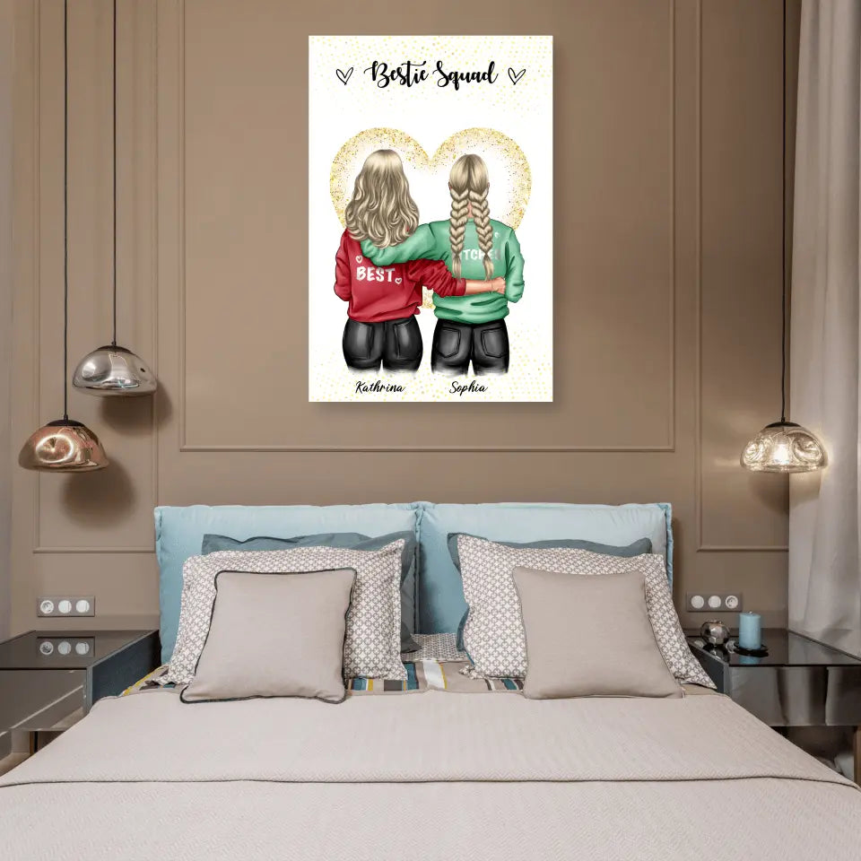 Spezial Freundinnen Geschenk - Leinwand