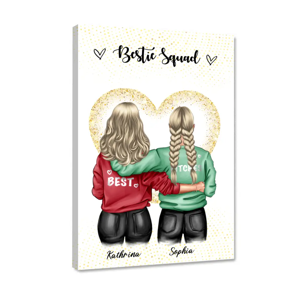 Spezial Freundinnen Geschenk - Leinwand