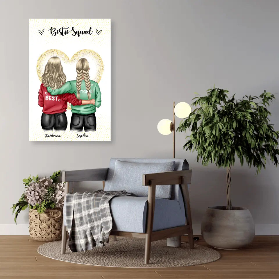 Spezial Freundinnen Geschenk - Leinwand