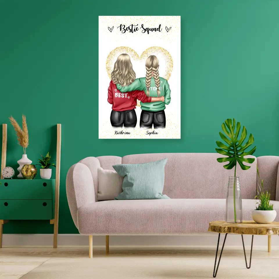 Spezial Freundinnen Geschenk - Leinwand