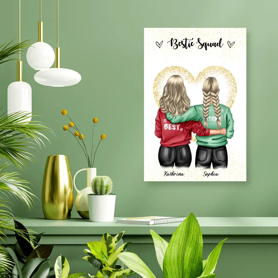 Spezial Freundinnen Geschenk - Leinwand