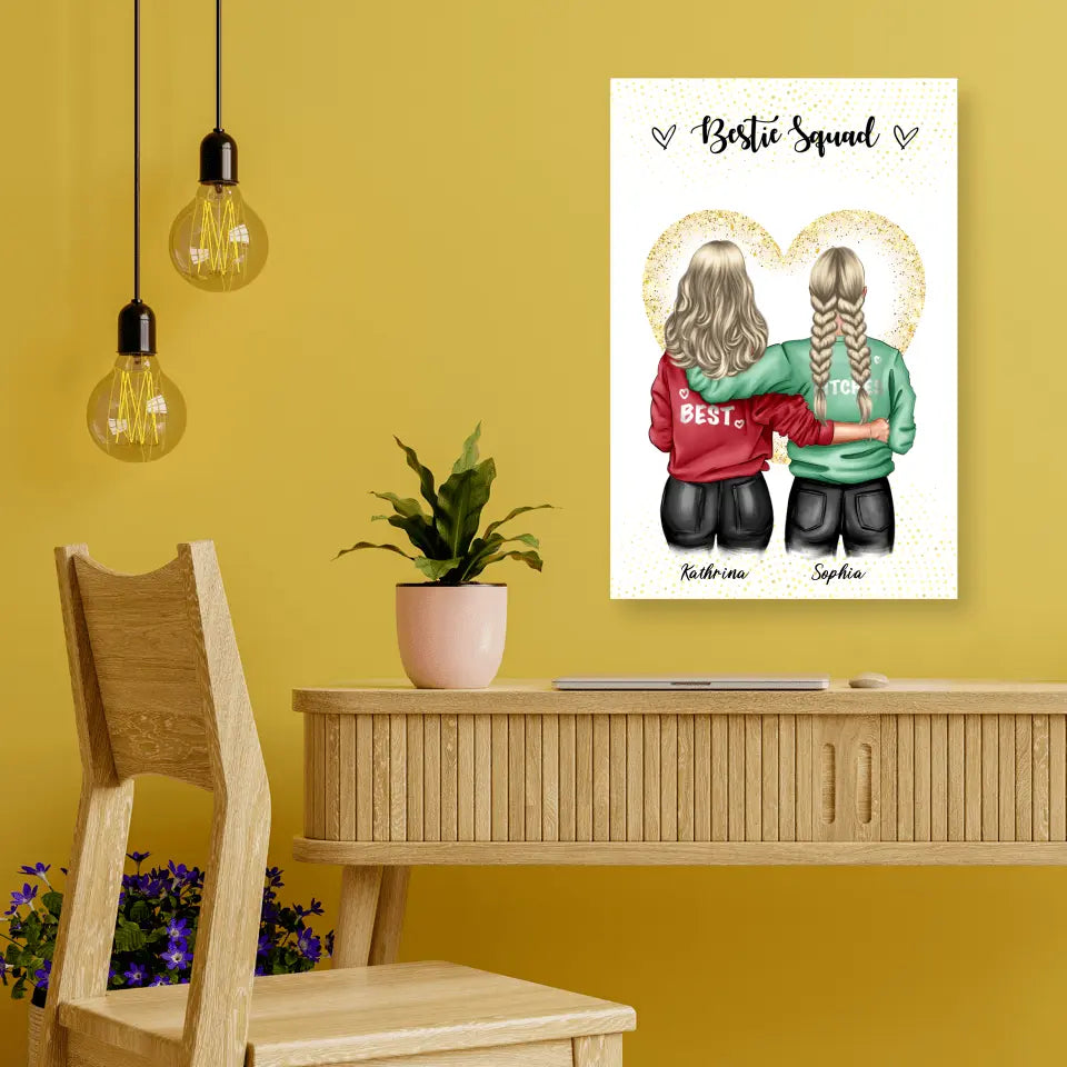 Spezial Freundinnen Geschenk - Leinwand