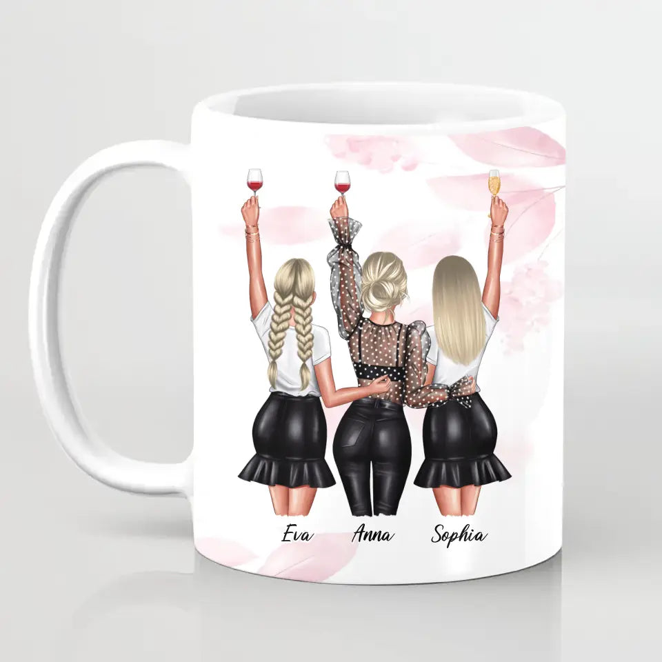 Geschenk ,,3 beste Freundinnen'' - Tassen