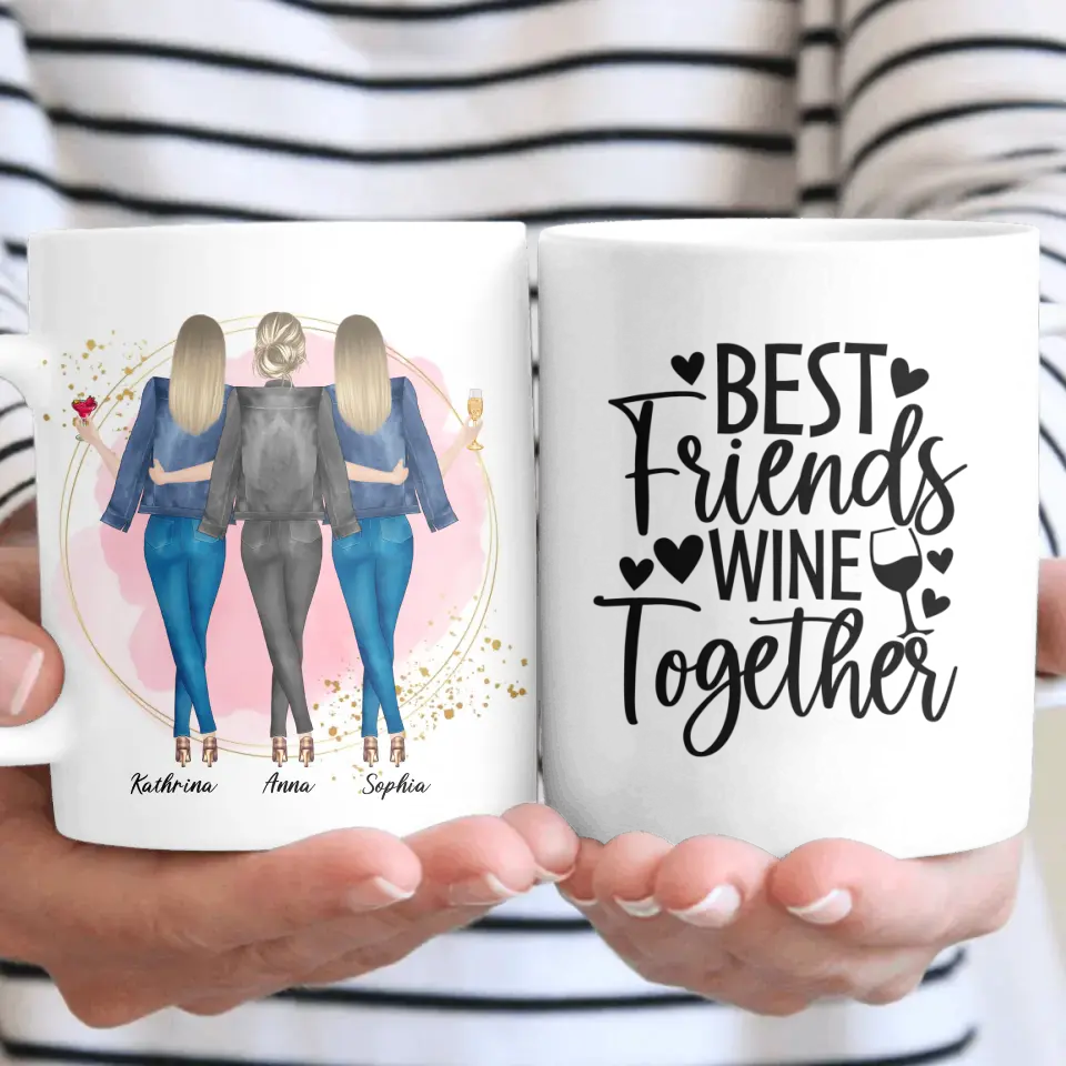 3 Freundinnen - individuelles Geschenk - Tassen