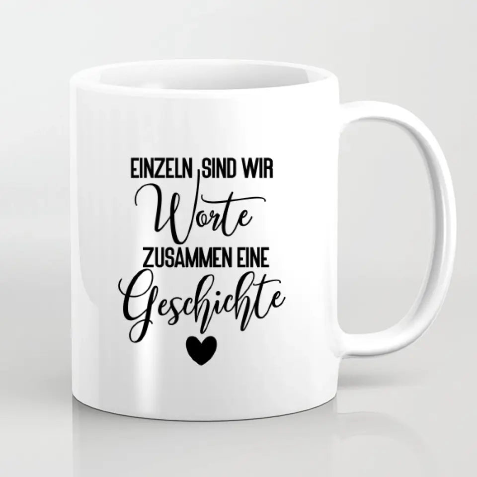 Wir sind Familie - personalisiertes Geschenk - Herz Tassen