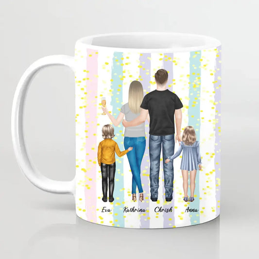 Wir sind Familie - personalisiertes Geschenk V4 - Tassen