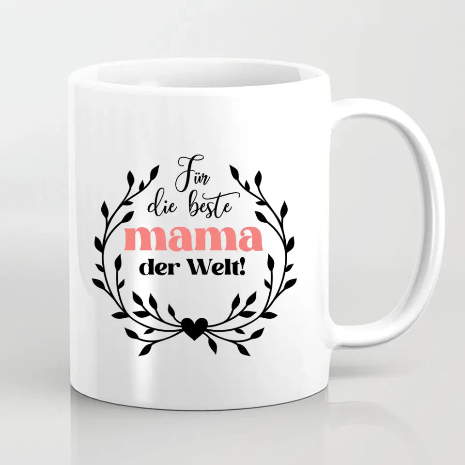 Mutter mit zwei Mädchen - personalisiertes Geschenk - Herz Tassen