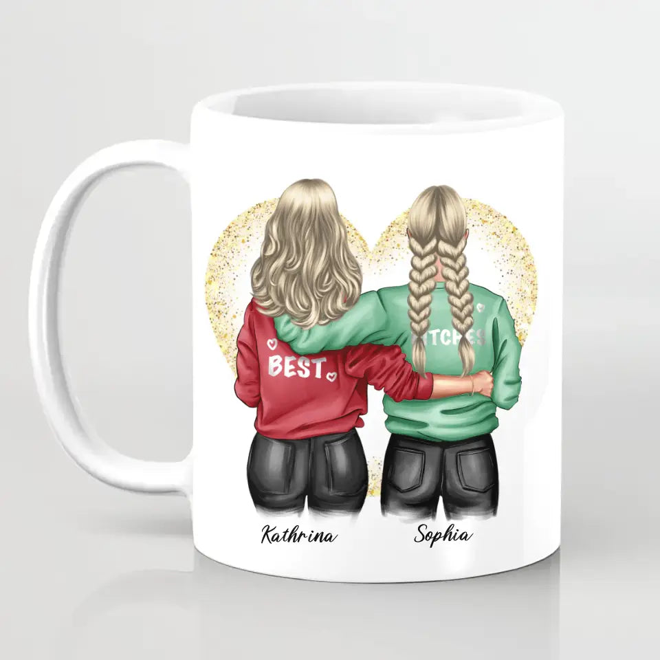 Spezial Freundinnen Geschenk - Herz Tassen