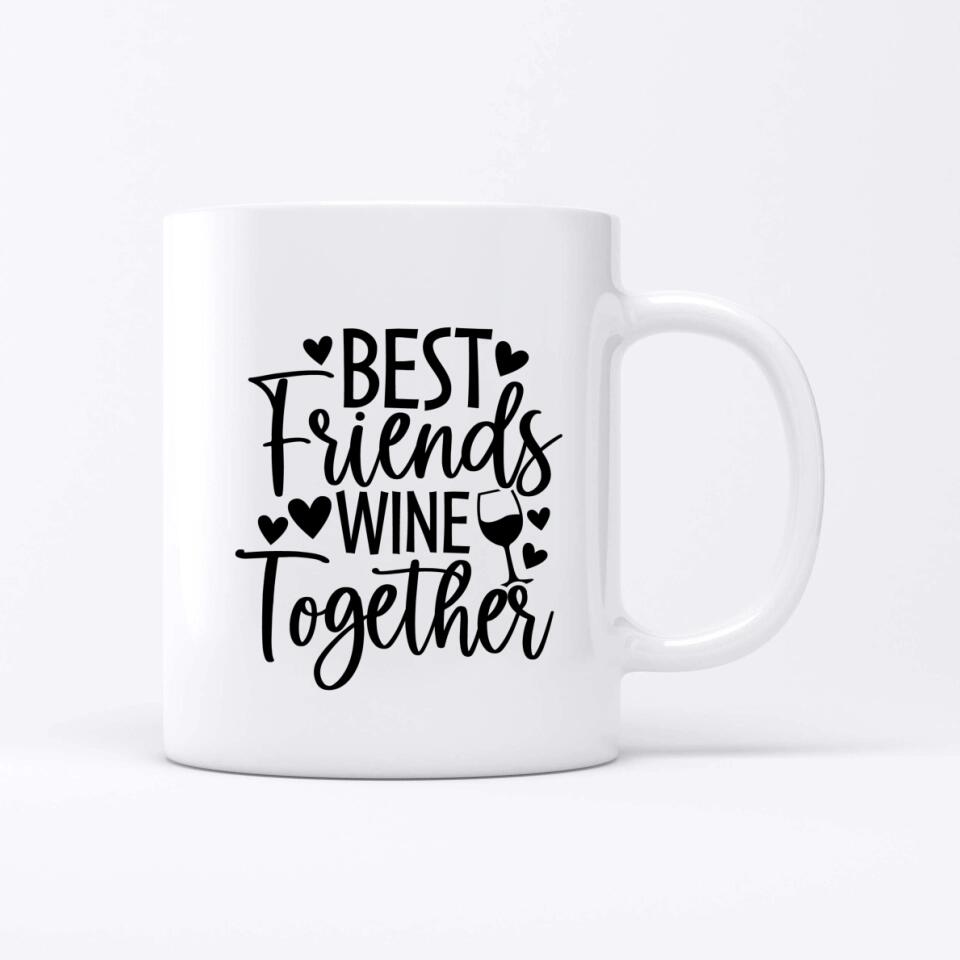 Weihnachtsfeier 2 Freundinnen Personalisiertes Geschenk - Herz Tassen