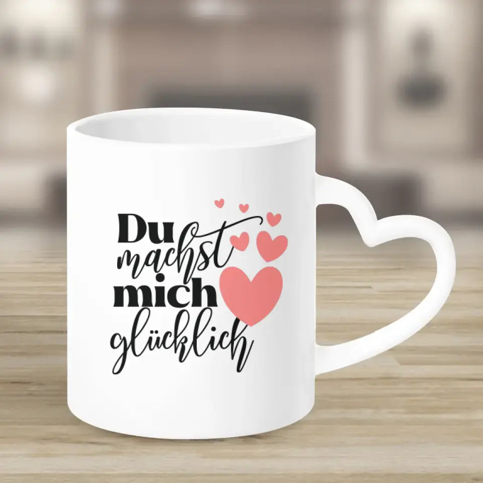 Pärchen-Bild ,,Die Kunst der Liebe" - Herz Tassen