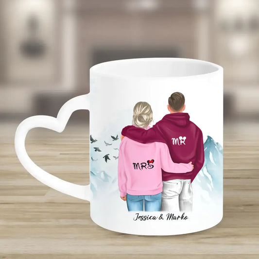 Geschenk ,,Mr & Mrs" - Herz Tassen