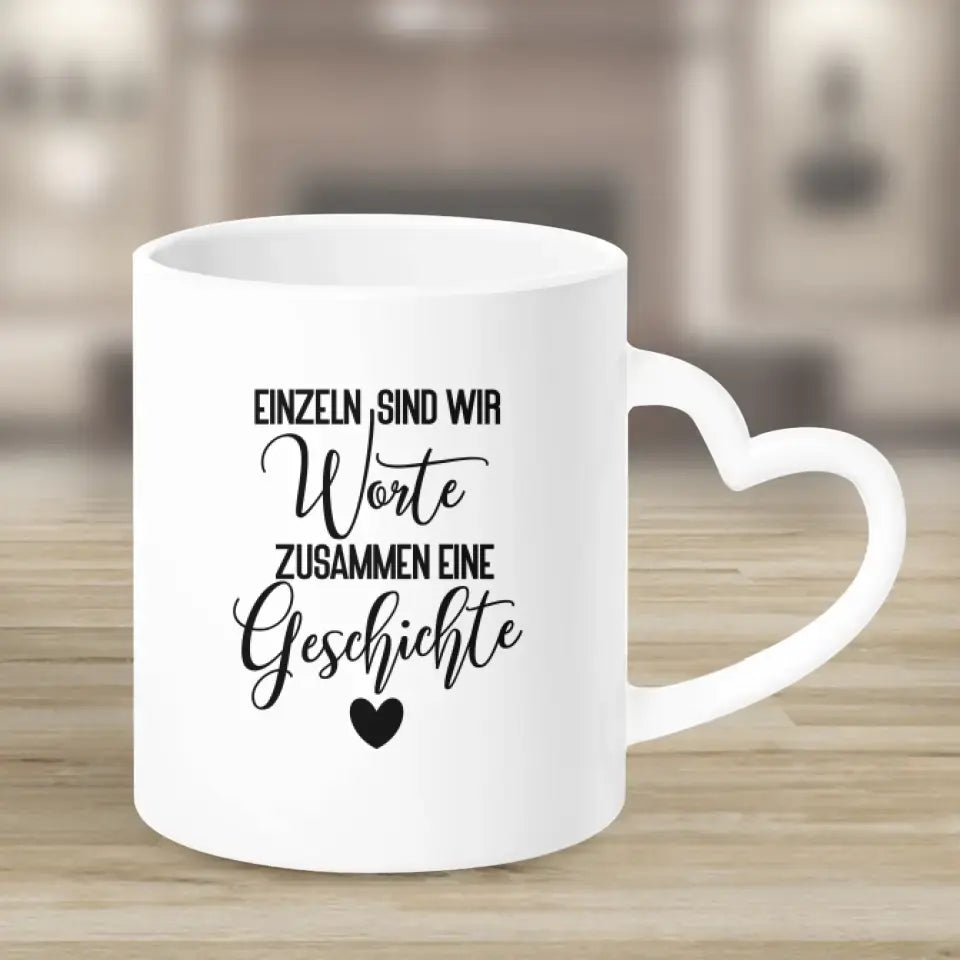 Vater und Mutter mit zwei Kindern - Personalisiertes Geschenk - Tassen