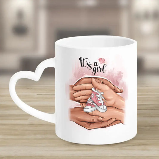 Es ist ein Mädchen - Herz Tassen