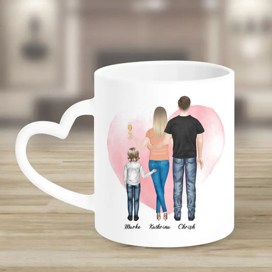 Wir sind Familie - personalisiertes Geschenk - Herz Tassen