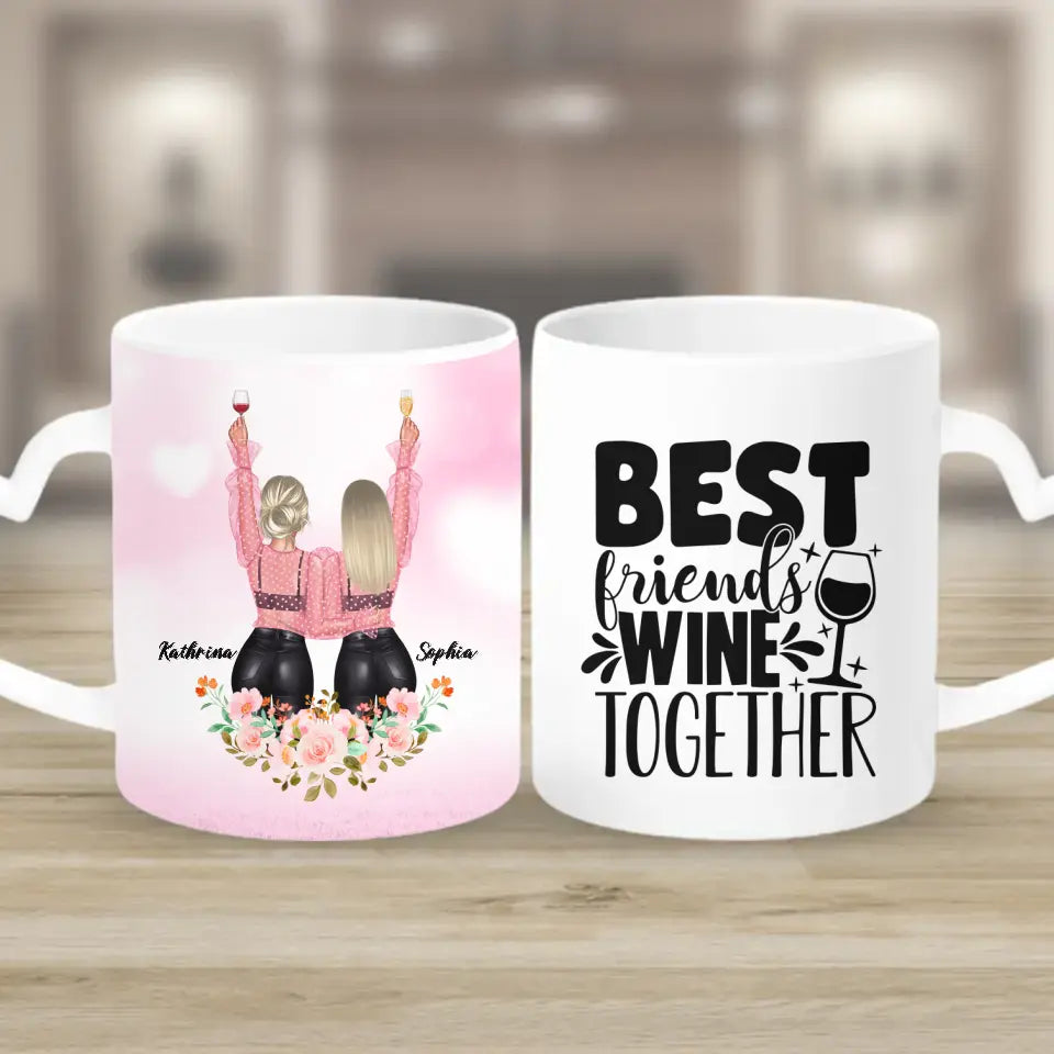Geschenk für die beste Freundin Floral - Tassen