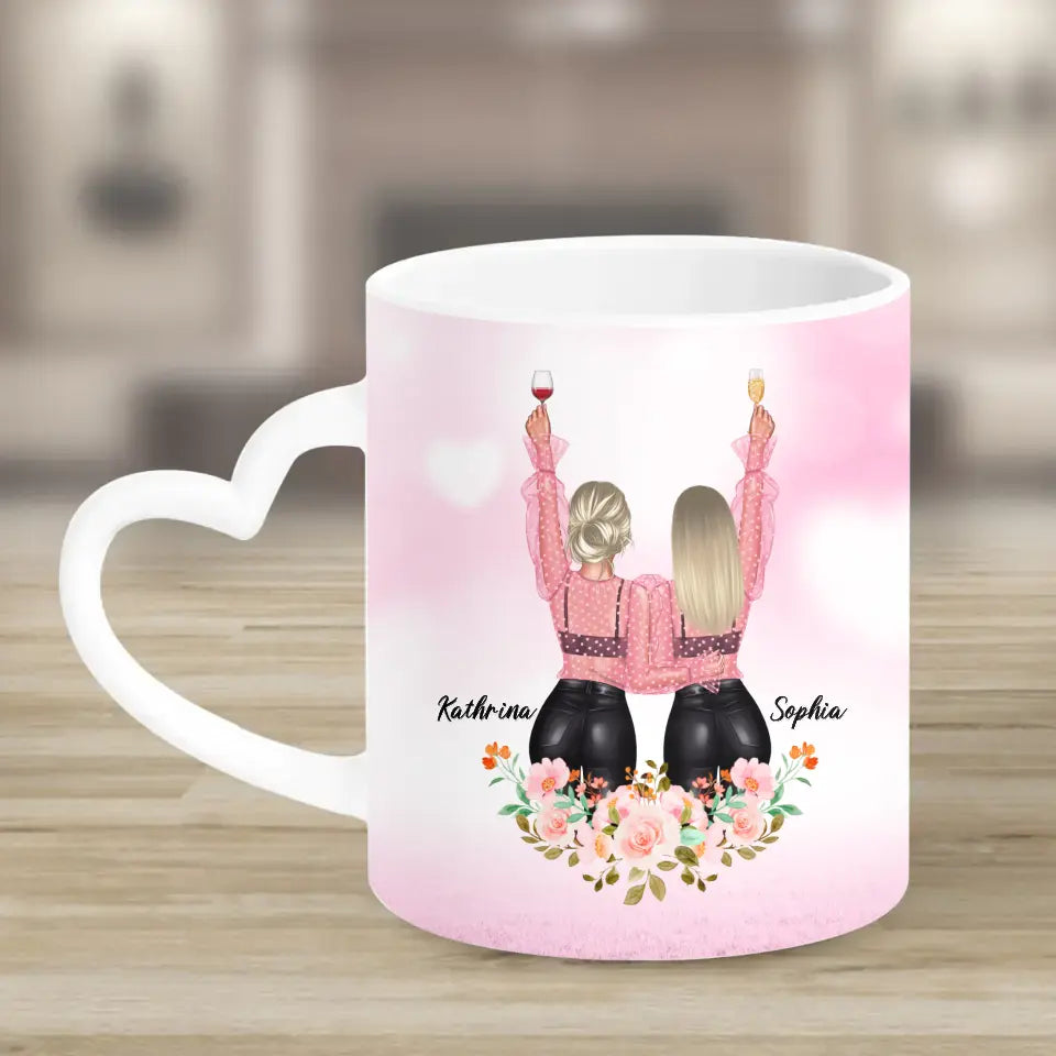 Geschenk für die beste Freundin Floral - Tassen