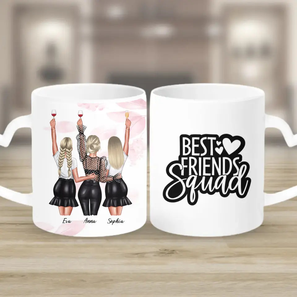 Geschenk ,,3 beste Freundinnen'' - Tassen