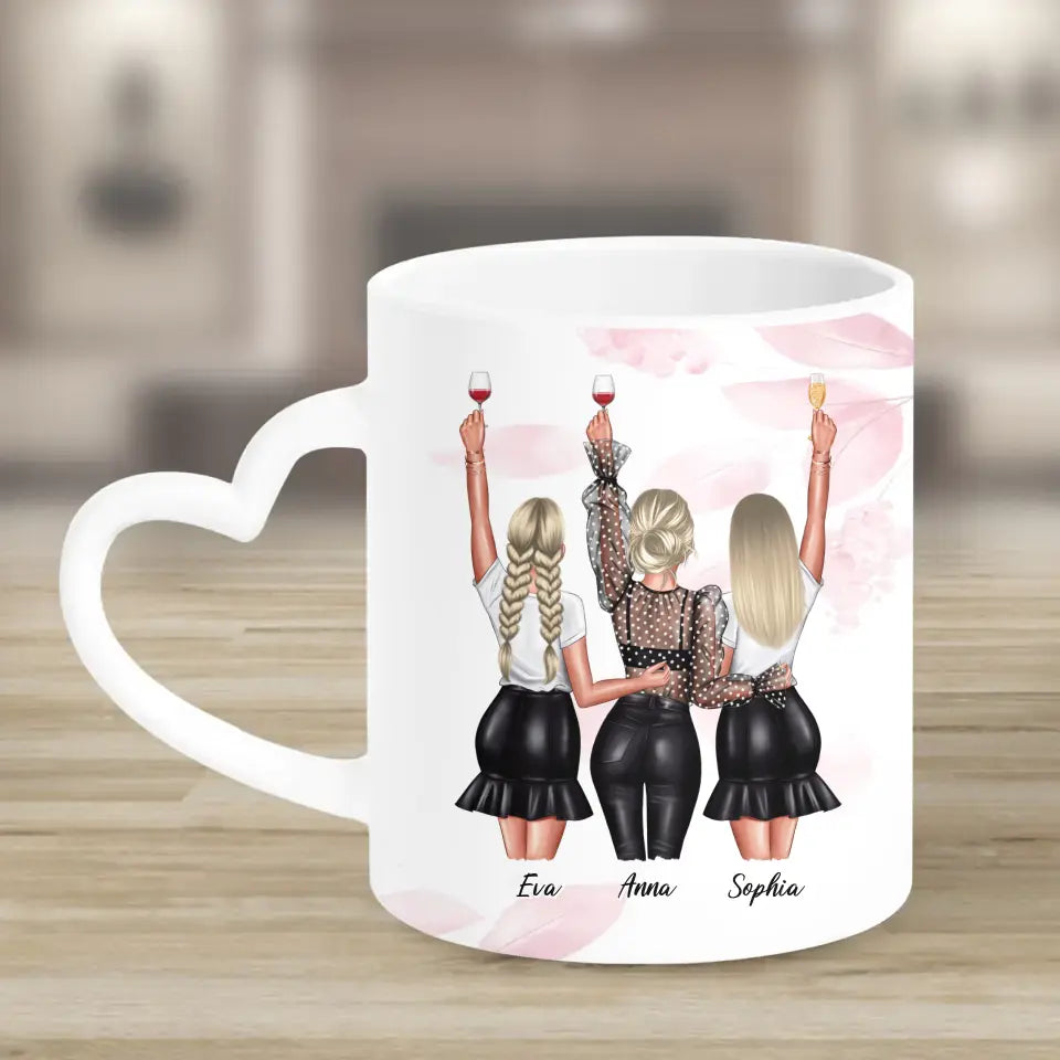 Geschenk ,,3 beste Freundinnen'' - Tassen
