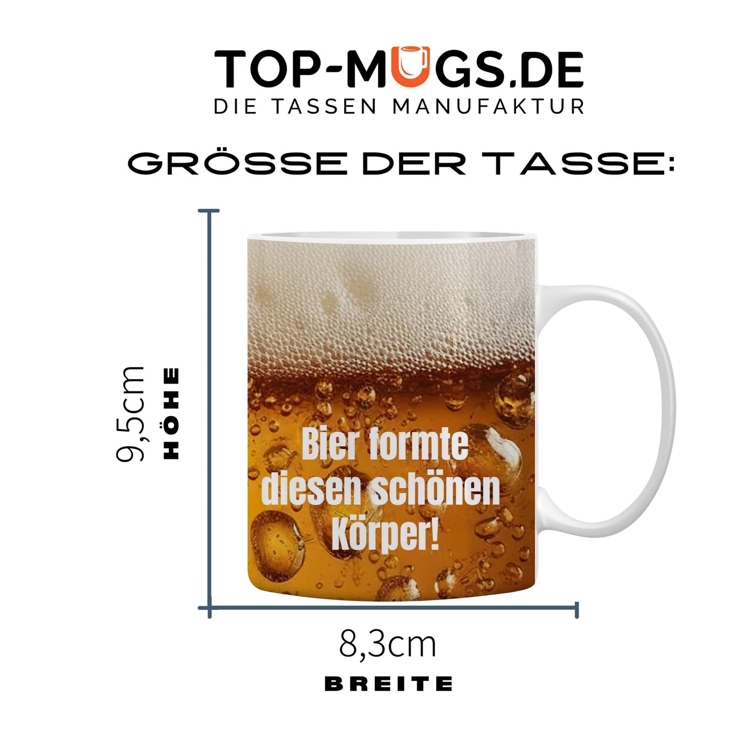 Spruchtasse - Bier formte diesen schönen Körper