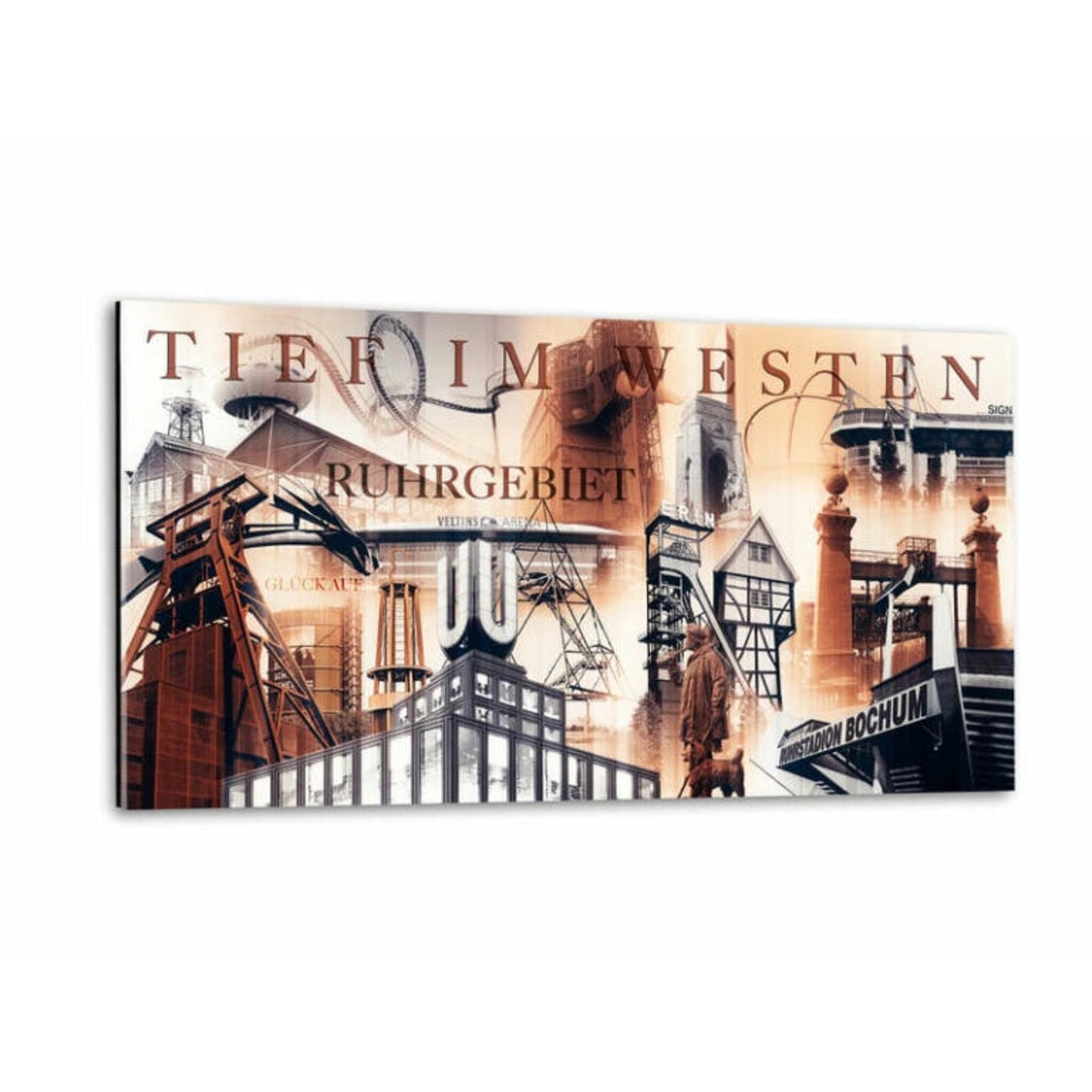 Einzigartiges Wandbild Tief im Westen Collage II