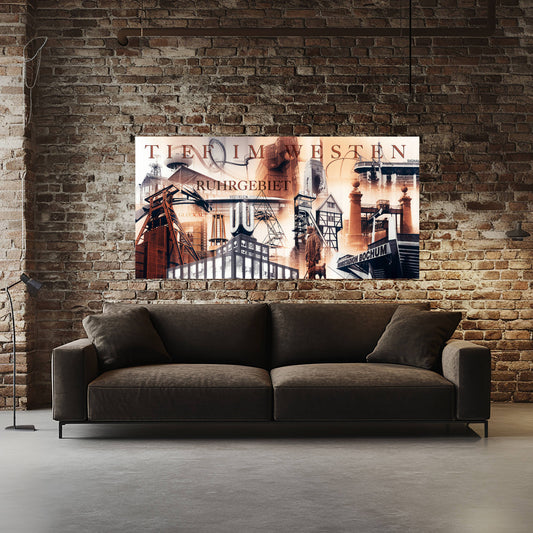 Einzigartiges Wandbild Tief im Westen Collage II