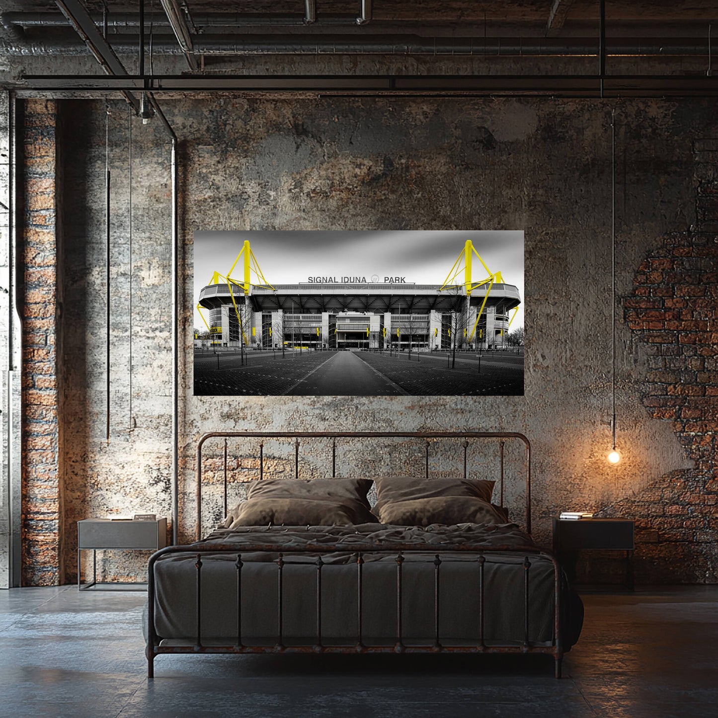 Einzigartiges Wandbild Stadion Dortmund