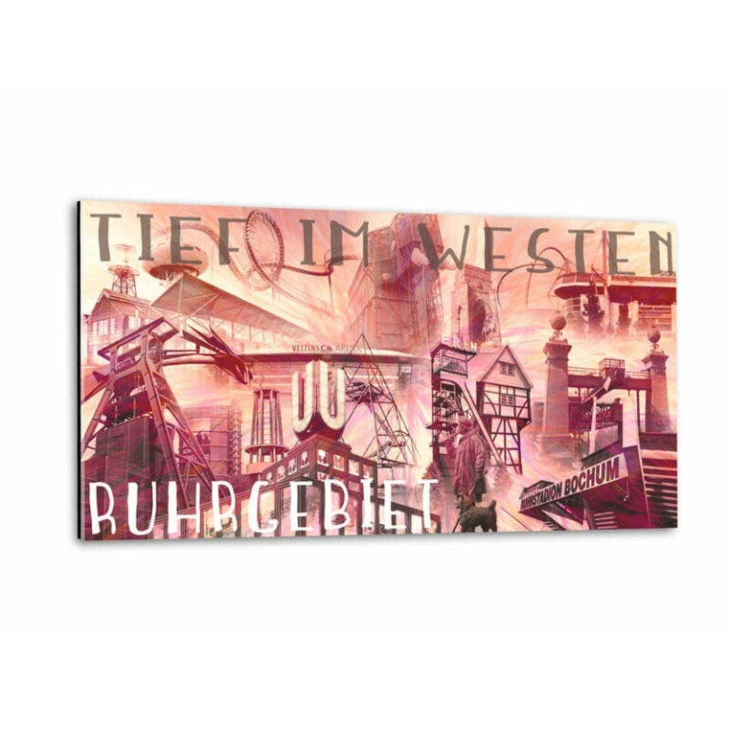 Einzigartiges Wandbild Tief im Westen Collage III