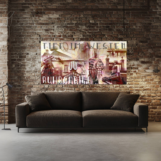 Einzigartiges Wandbild Tief im Westen Collage V