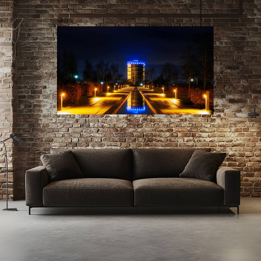 Einzigartiges Wandbild Gasometer
