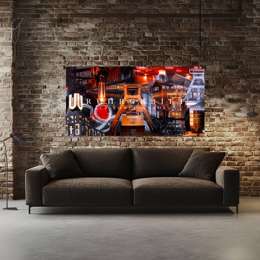 Einzigartiges Wandbild "Collage Aurora"