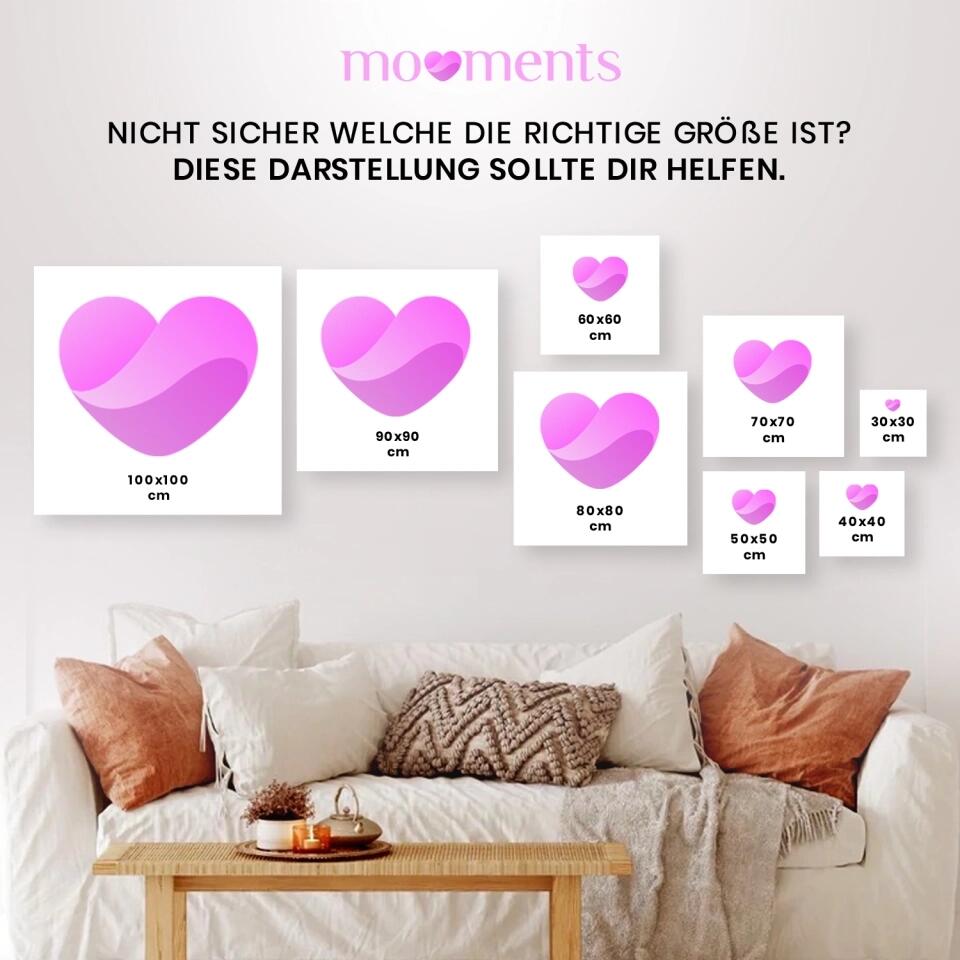 Der Hochzeitsbaum - Personalisierte Fingerabdruck - Poster