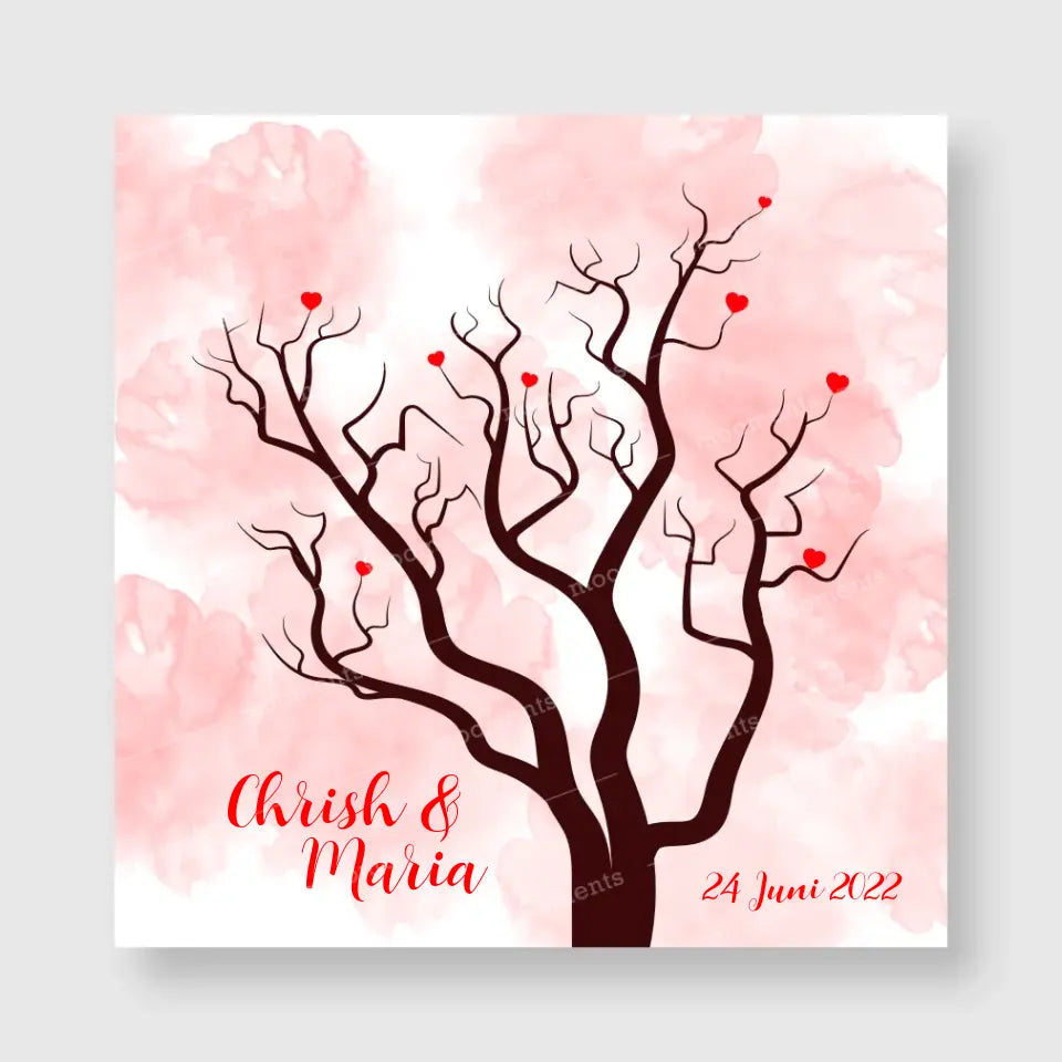 Heart Tree 12 - Canvas