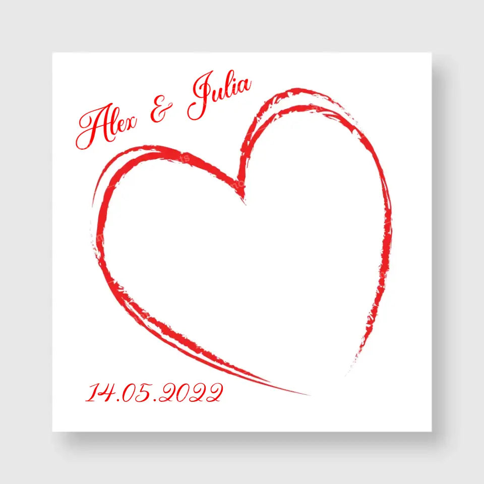 Herz - Personalisierte Fingerabdruck - Poster