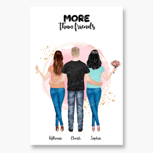 Mehr als Freundinnen - individuelles Geschenk - Poster