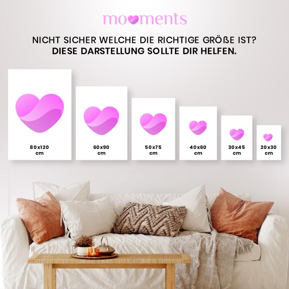 Bester Freund mit Herz Handzeichen Personalisiertes Geschenk - Poster