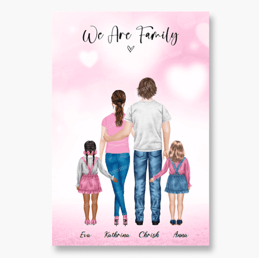 Die beste Familie - persönliches Wandbild - Poster