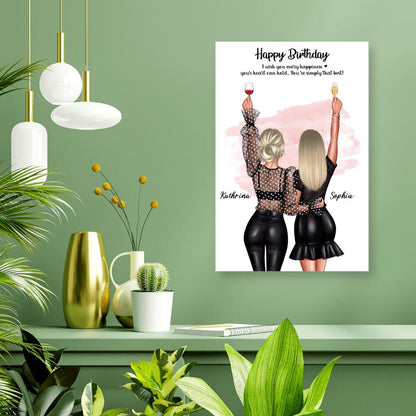 Geschenk für die beste Freundin - Leinwand