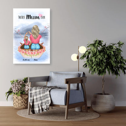 Mama and Tochter im Liebesboot - Alu-Dibond