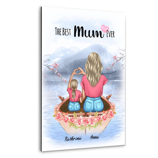 Mama and Tochter im Liebesboot - Alu-Dibond