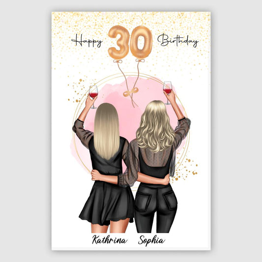 Geschenk Freundinnen Geburtstag - Leinwand
