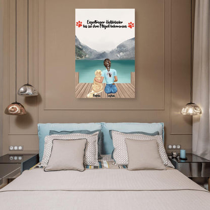 Hundemama personalisiertes Geschenk - Alu-Dibond