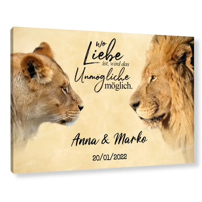 Lion & Lioness - Alu-Dibond
