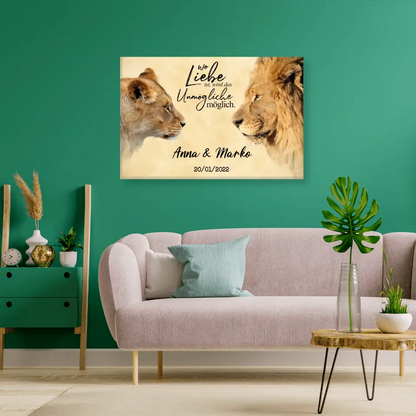 Lion & Lioness - Alu-Dibond